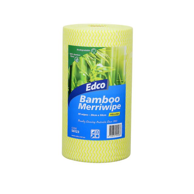 Edco Bamboo Merriwipe Rolls, Yellow
