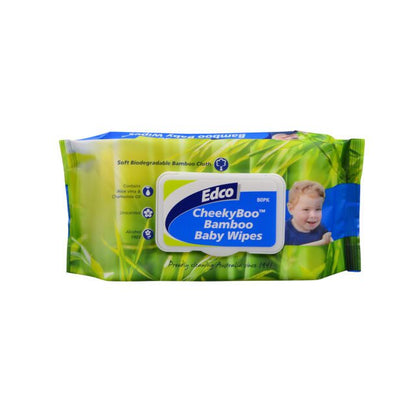 Edco Cheekyboo Bamboo Baby Wipes, 80 Pack