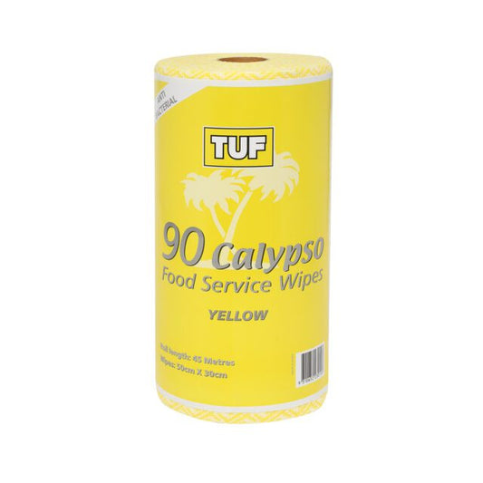 Tuf Calypso Food Service Wipes Roll, Yellow