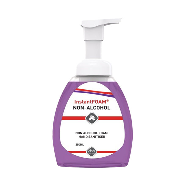 InstantFOAM Non-Alcohol Foam Hand Sanitiser, 250 mL Pump Bottle