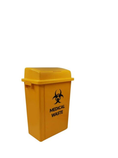 Yellow Medical Clinical Waste, Sharps Disposal Bin, 40L