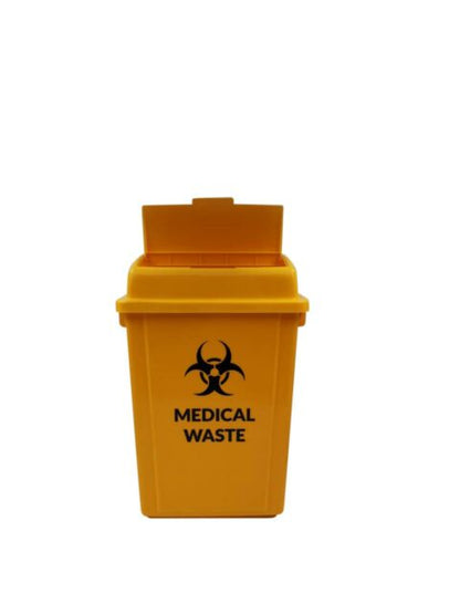 Yellow Medical Clinical Waste, Sharps Disposal Bin, 40L
