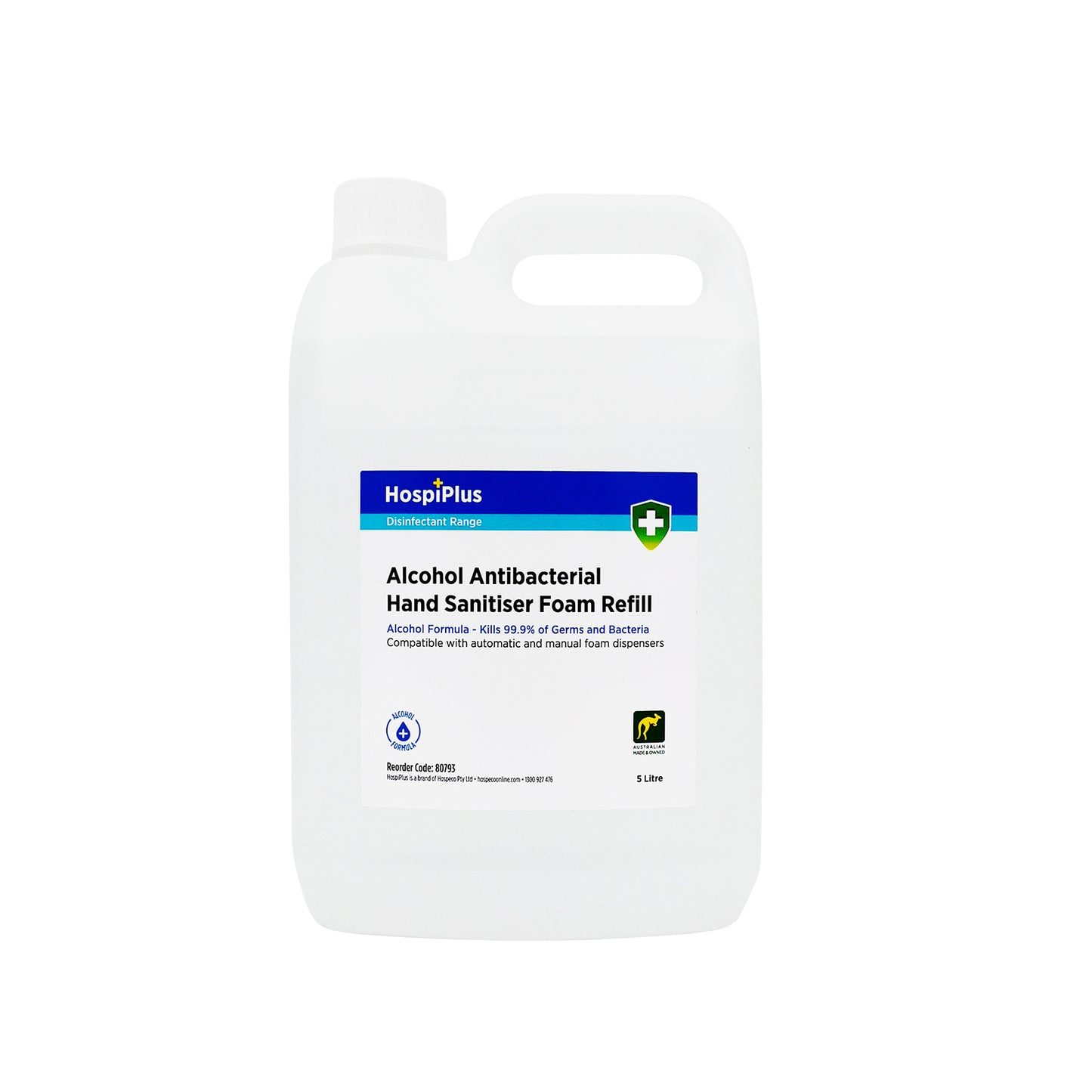 HospiPlus Alcohol Foam Hand Sanitiser Refill, 5L
