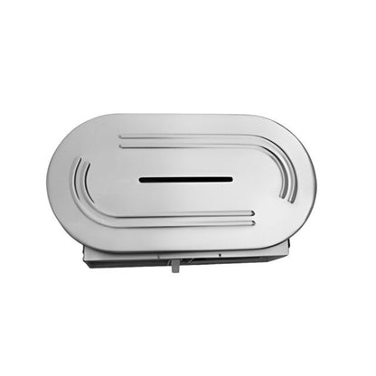 Stainless Steel 2 Station, Double Jumbo Toilet Paper Roll Dispenser