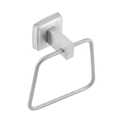 Metal towel ring on a white background
