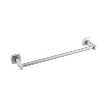 Chrome towel bar on a white background