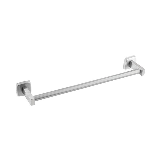 Chrome towel bar on a white background