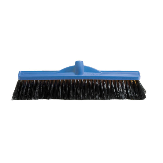 Workshop Medium Stiff Poly Broom - Head Only, Blue, 450 mm