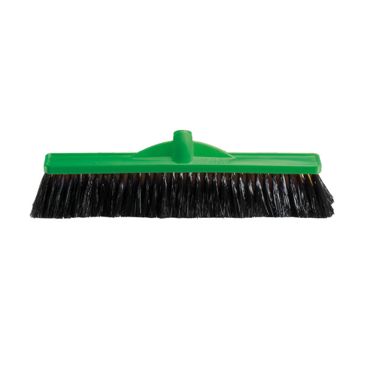 Workshop Medium Stiff Poly Broom - Head Only, Green, 450 mm