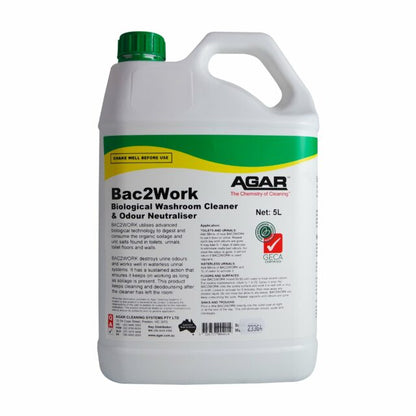 Agar Bac2Work Washroom Cleaner and Odour Neutraliser