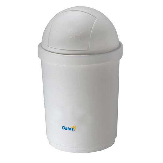 Domed Bin, White, 28L