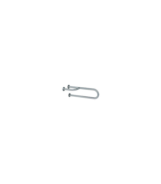 Wall mounted grab bar 3 points right satin