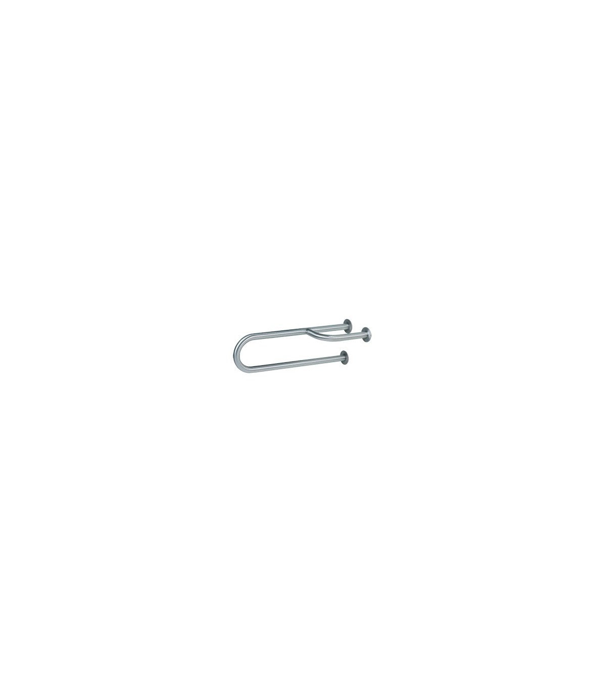 Wall mounted grab bar 3 points left satin