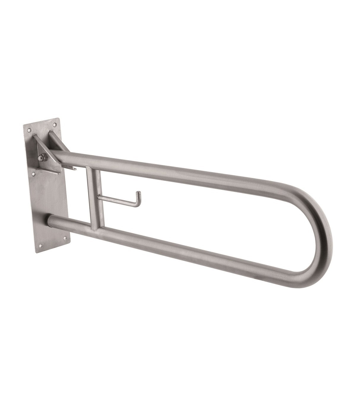 Swing-up grab bar satin 852mm