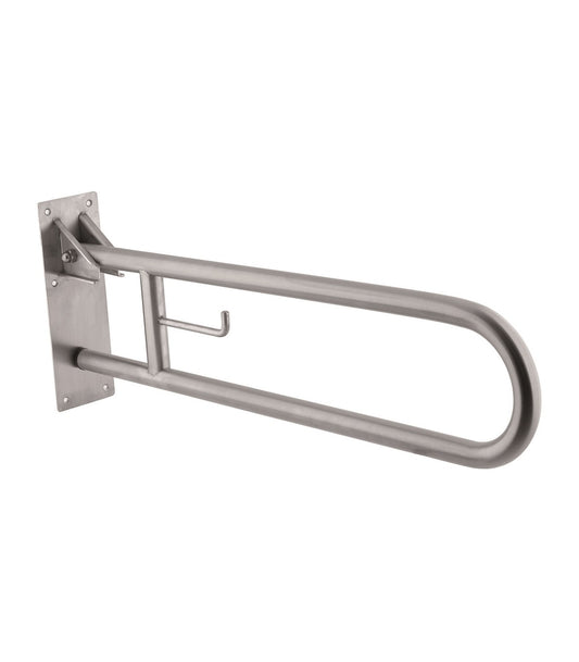 Swing-up grab bar satin 852mm