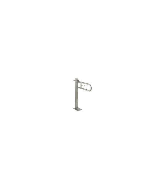 Swing-up grab bar fixed column satin