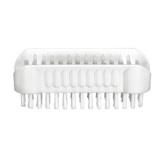 Double Sided Nail Brush, White