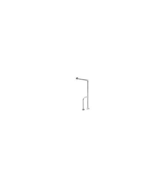 Wall floor grab bar 3 anchoring points right satin