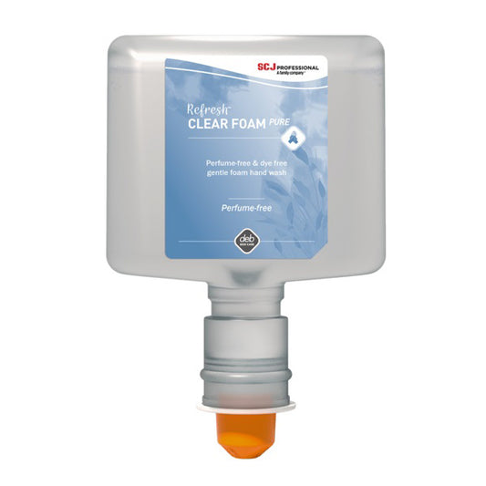 Refresh CLEAR FOAM PURE Perfume-free and Dye-free Gentle Foam Hand Wash, 1.2L Cartridge
