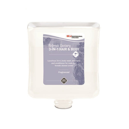 Refresh Luxurious 3-in-1 Body Wash, Shampoo and Conditioner, 2L Cartridge