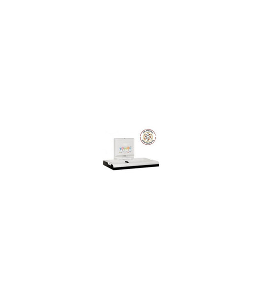 Horizontal Baby Changing Bed Station with Ionizer, Polypropylene White + Stainless Steel Black 860x100closed/570openx480mm (CP0016HCSB-I-ASTM)