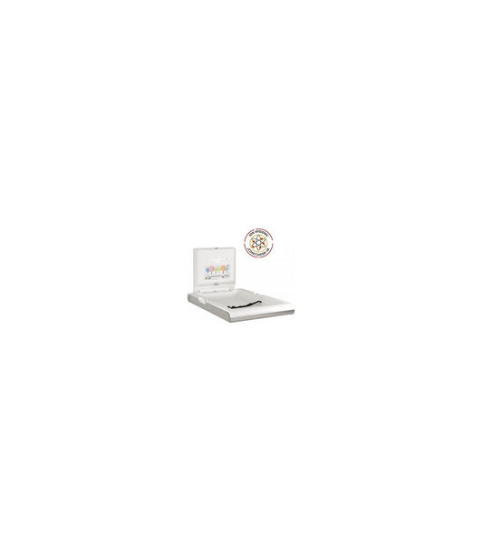Vertical Baby Changing Bed Station with Ionizer, Polypropylene White + Stainless Steel Satin 480x100closed/875openx565mm (CP0016VCS-I-ASTM)