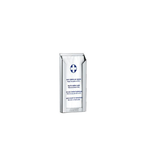 Sanitary bag dispenser 50 bags stainless steel bright dbh100c
