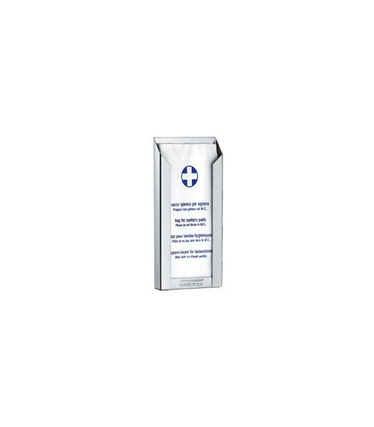 Sanitary bag dispenser 50 bags stainless steel bright dbh100c