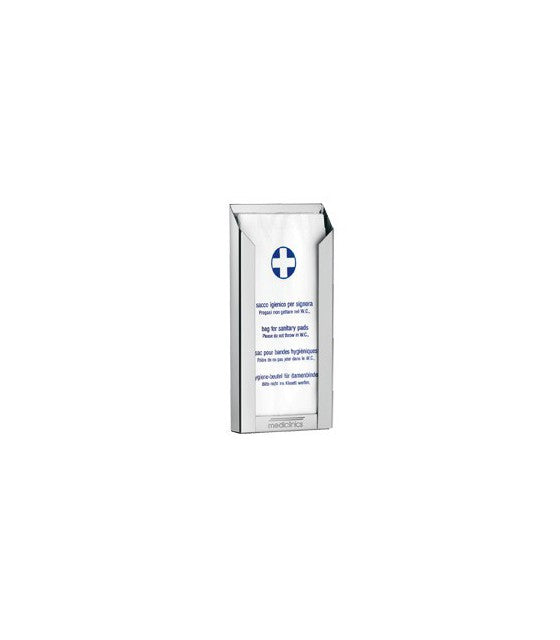 Sanitary bag dispenser 50 bags stainless steel satin dbh100cs