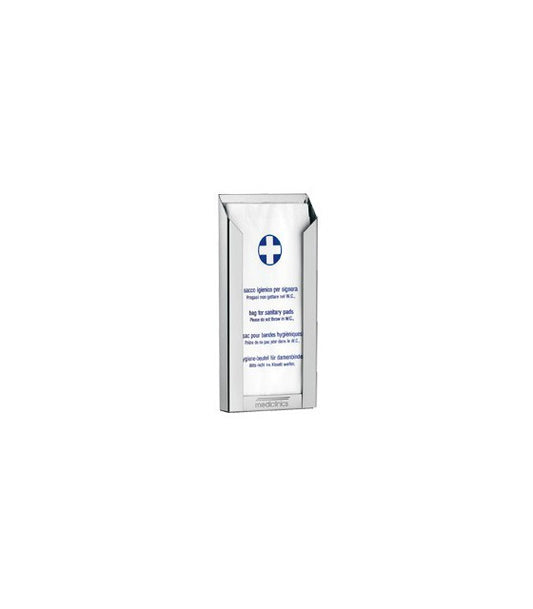Sanitary bag dispenser 50 bags stainless steel satin dbh100cs