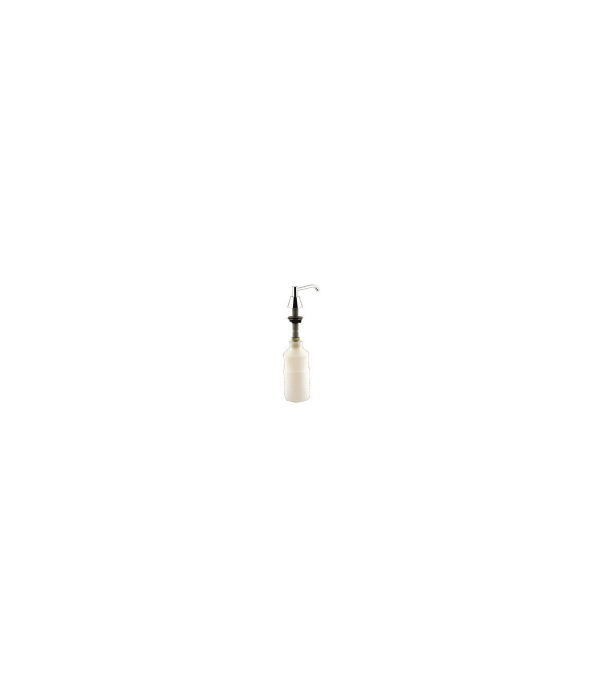 Soap Dispenser Recessed Push Button 0.95L Plastic Body Chrome Lid