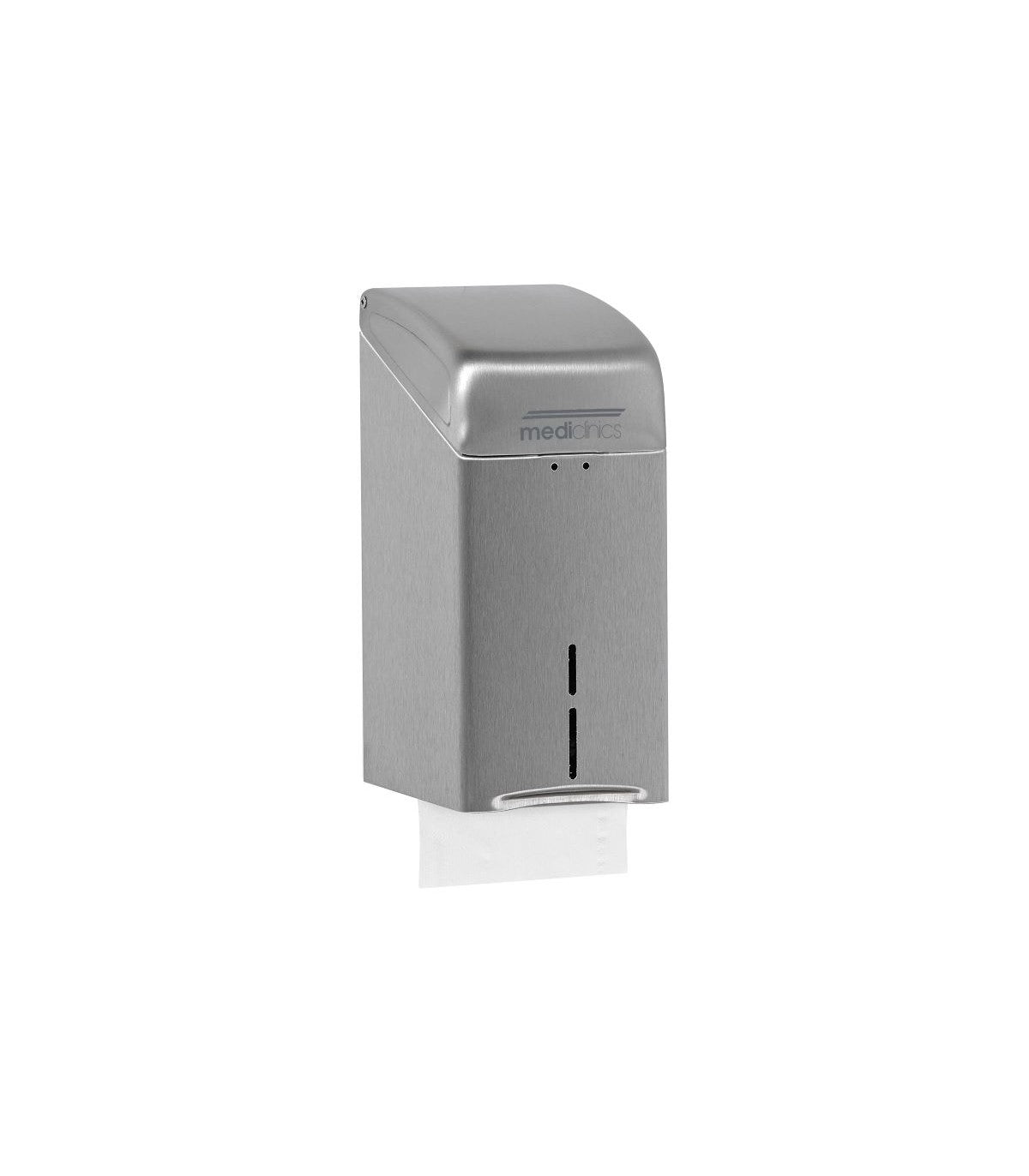 Foldered tissue paper dispenser 400 sheet stainless steel satin dth100cs