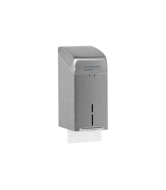 Foldered tissue paper dispenser 400 sheet stainless steel satin dth100cs