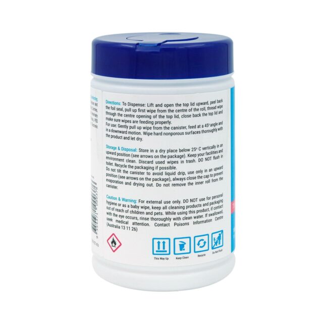 Extra Antibacterial 75% Alcohol Wet Wipes Tub, 100 Wipes
