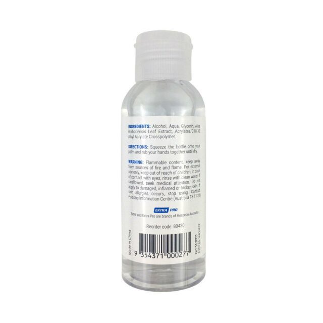 Extra Antibacterial 75% Alcohol Hand Sanitiser Gel, 100 mL
