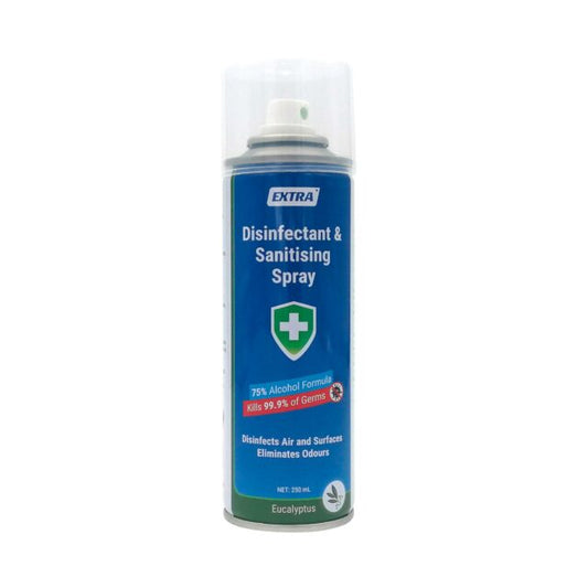 Extra Disinfectant and Sanitising Spray, 75% Alcohol, Eucalyptus, 250 mL