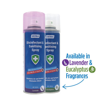 Extra Hygiene 75% Alcohol Disinfectant Spray - 250mL