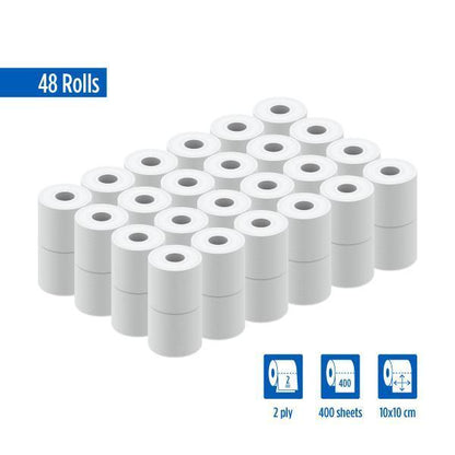 Extra Soft Bathroom Toilet Paper Bulk, 2 Ply, 400 Sheets, 48 Rolls