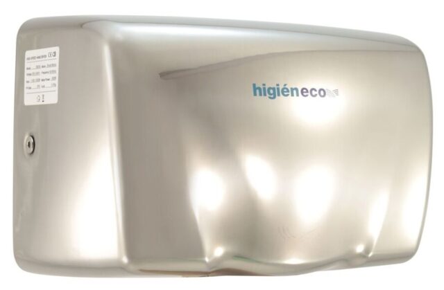 SpaceMAX High Speed Stainless Steel Horizontal Bright Chrome Finish Hand Dryer