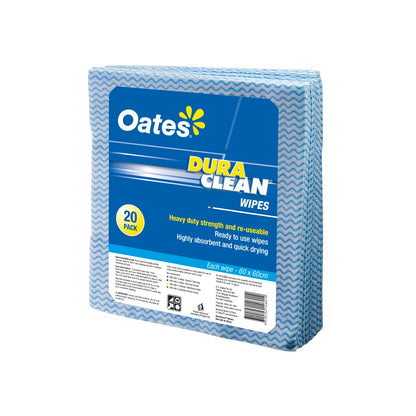 Oates DuraClean Wipes 20 Pack