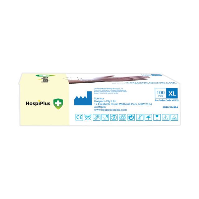 HospiPlus Clear Vinyl Powder-Free Gloves
