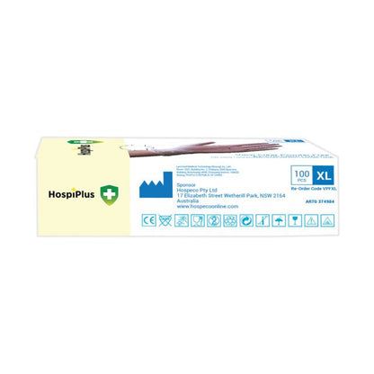 HospiPlus Clear Vinyl Powder-Free Gloves