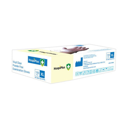 HospiPlus Clear Vinyl Powder-Free Gloves