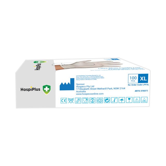 HospiPlus White Latex Powder-Free Gloves