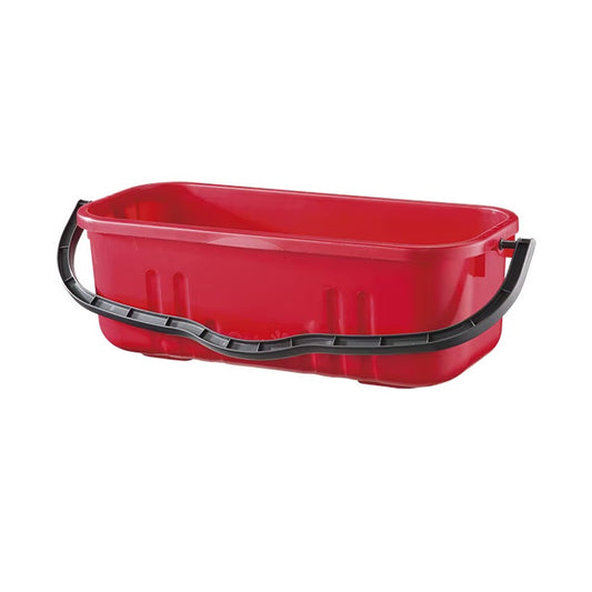 DuraClean Flat Mop Window Bucket, Red, 18L
