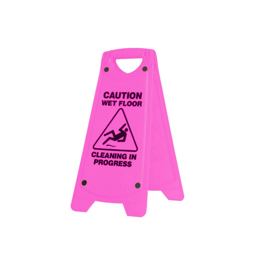 Nonslip A-Frame Caution Sign, Pink