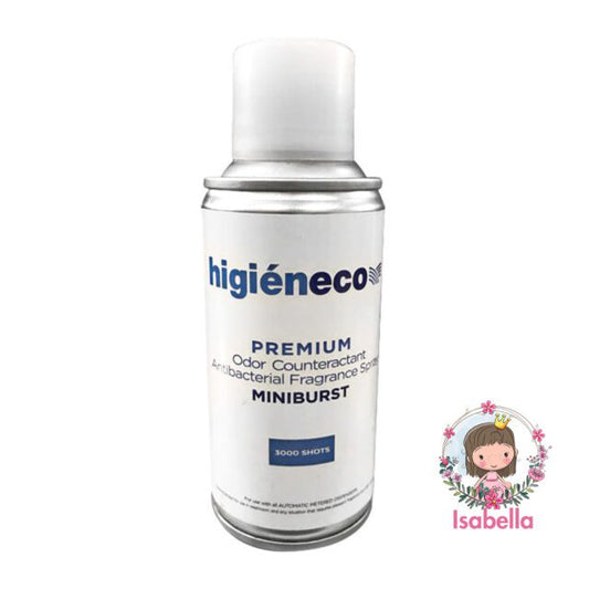 Higieneco MiniBurst 1.0 Aerosol Air Freshener Automatic Fragrance Refill, Antibacterial, 3000 Sprays, 110 mL