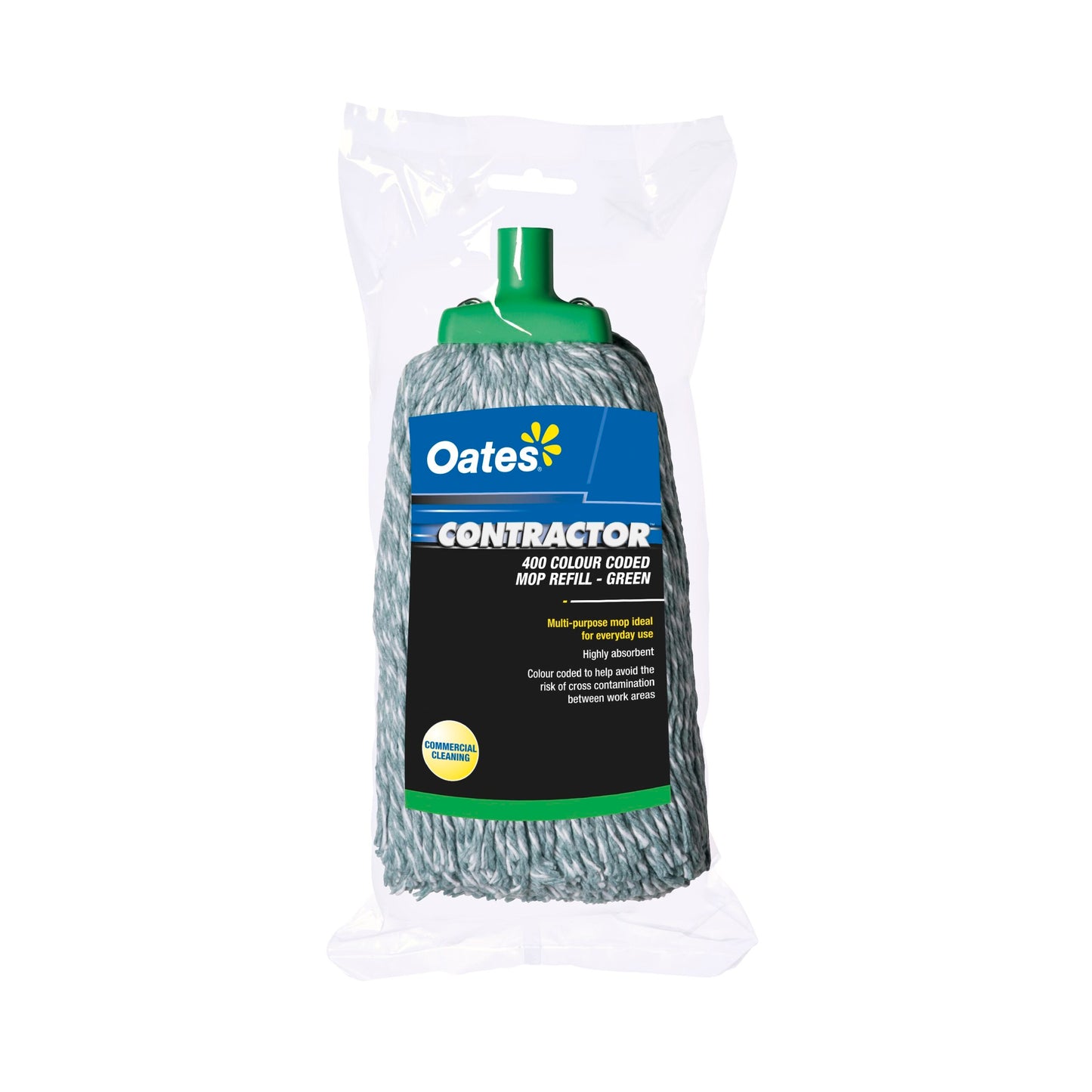 Contractor String Mop Head Refill, Green, 400G