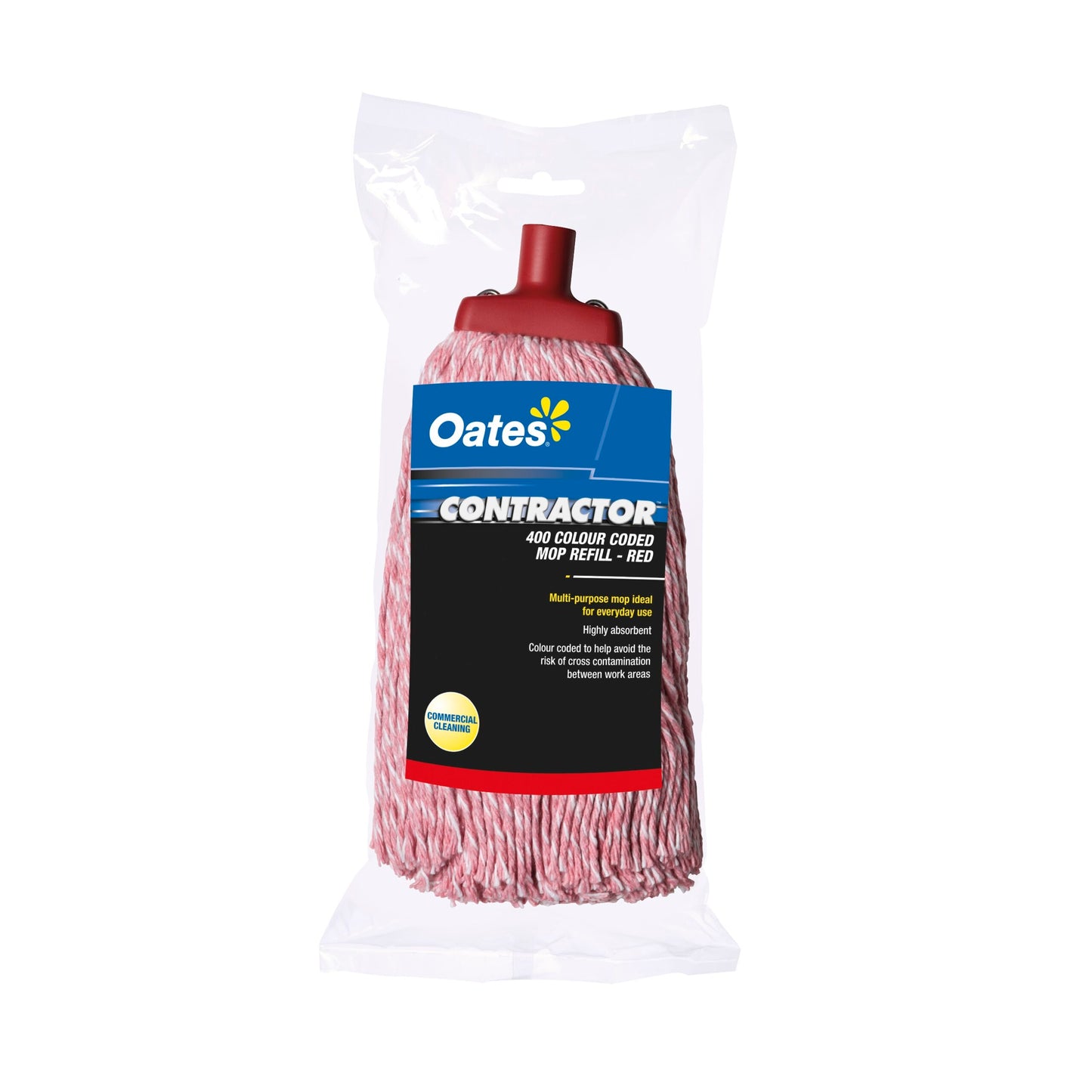Contractor String Mop Head Refill, Red, 400G