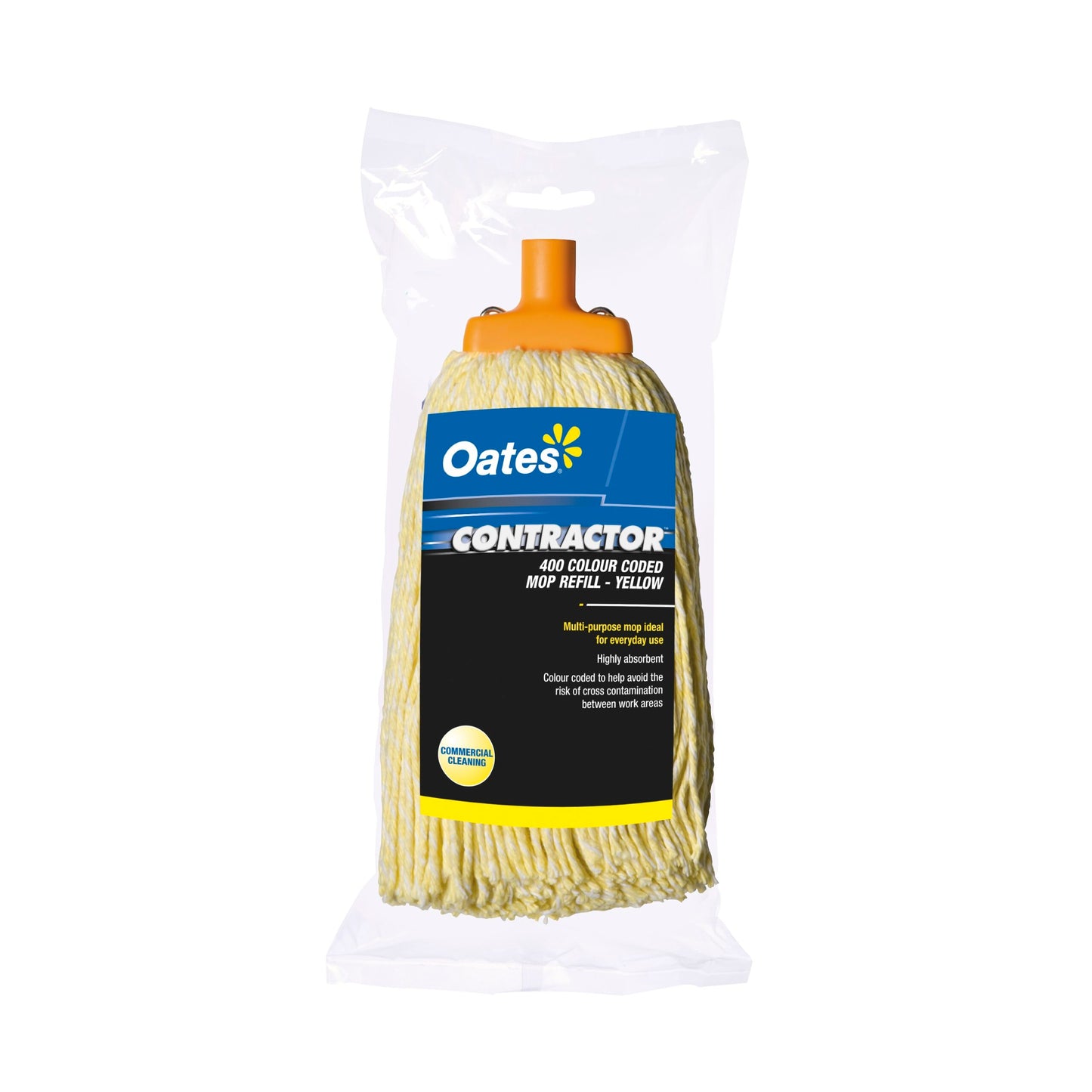 Contractor String Mop Head Refill, Yellow, 400G